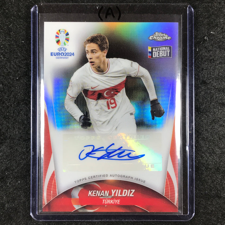 2023-24 Topps Chrome UEFA Euro KENAN YILDIZ Chrome Debut Autograph # KY (A)