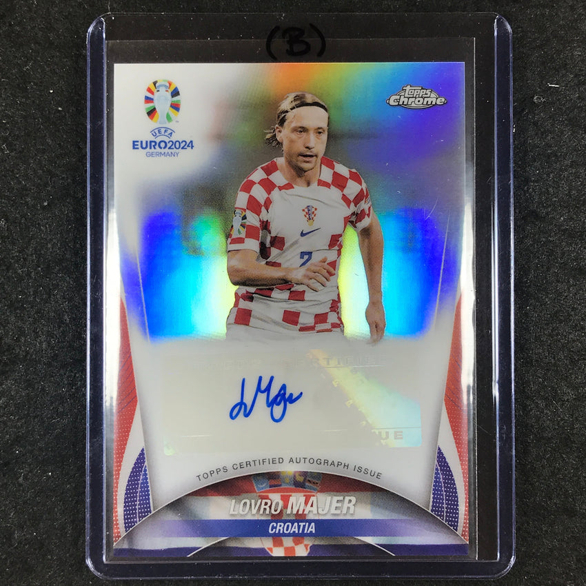 2023-24 Topps Chrome UEFA Euro LOVRO MAJER Chrome Autograph #LM (B)