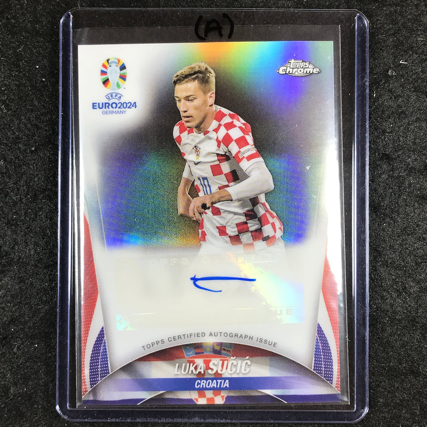 2023-24 Topps Chrome UEFA Euro LUKA SUCIC Chrome Autograph #LS (A)