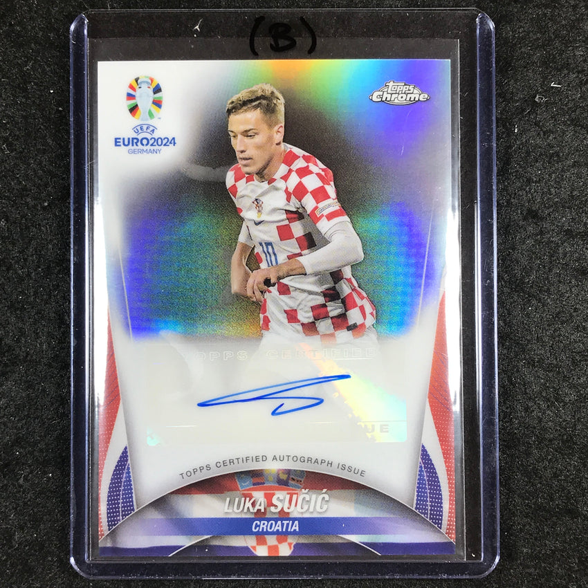 2023-24 Topps Chrome UEFA Euro LUKA SUCIC Chrome Autograph #LS (B)