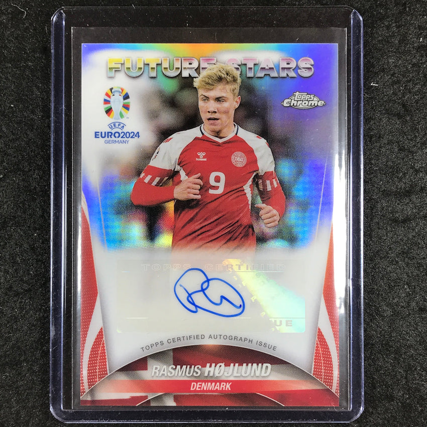 2023-24 Topps Chrome UEFA Euro RASMUS HOJLUND Future Stars Autograph #RH