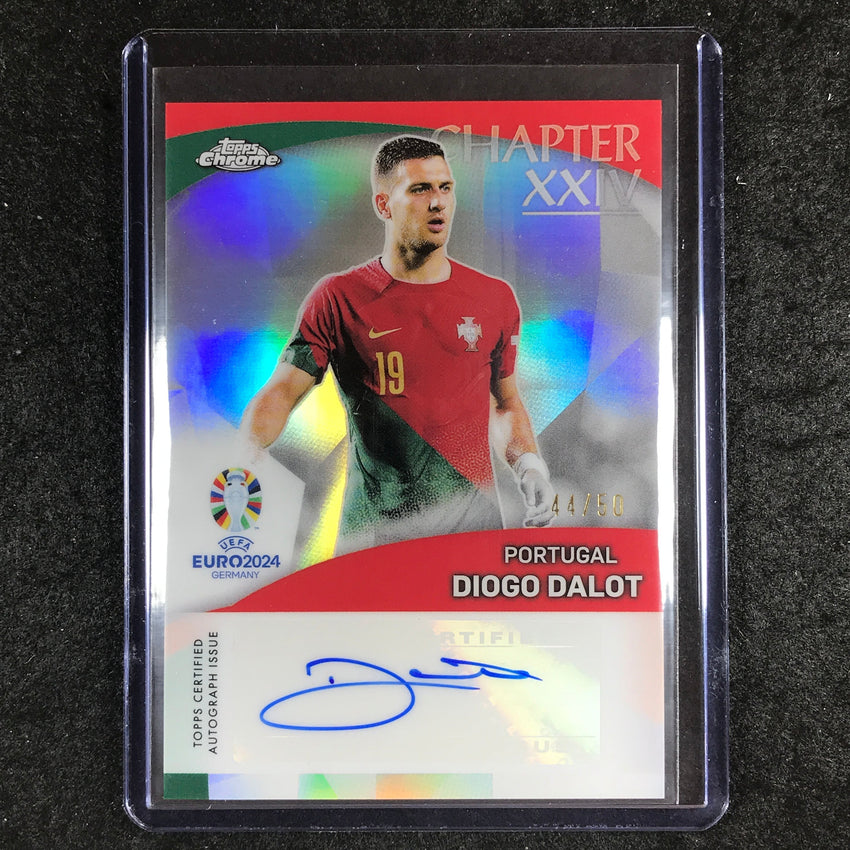 2023-24 Topps Chrome UEFA Euro DIOGO DALOT Chaper XXIV Auto 44/50
