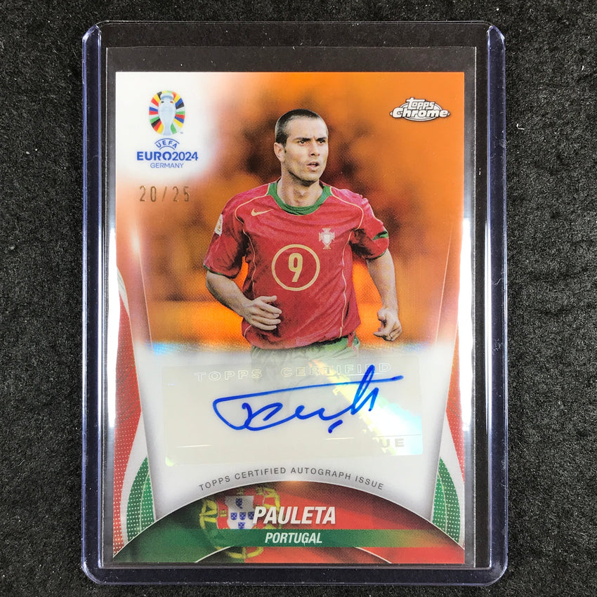 2023-24 Topps Chrome UEFA Euro PAULETA Chrome Auto Orange 20/25