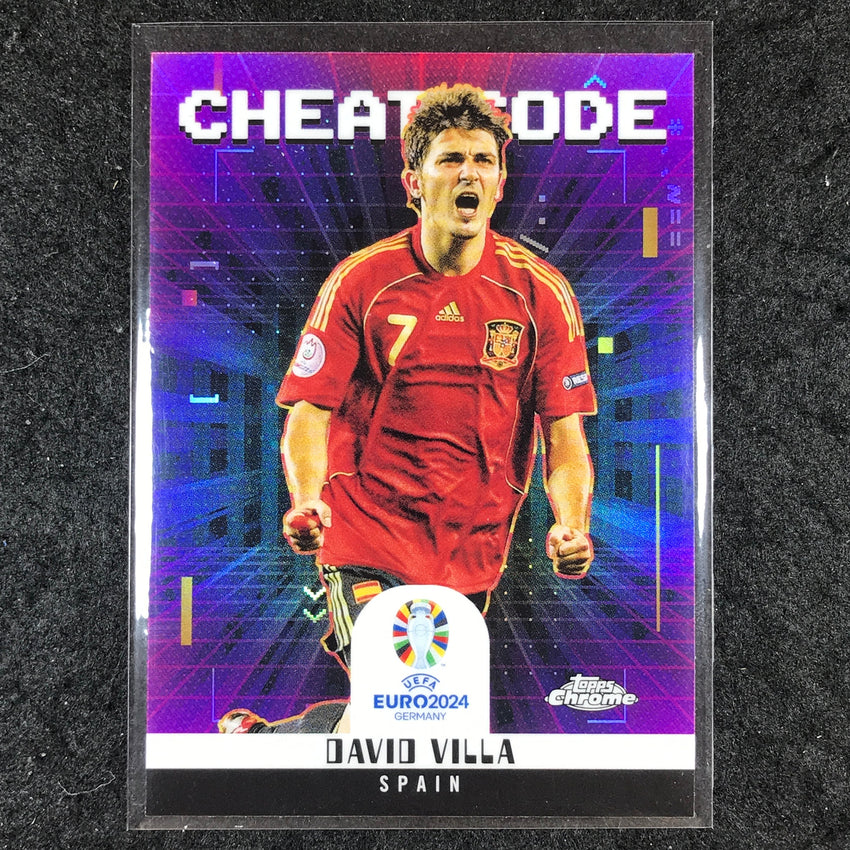 2023-24 Topps Chrome UEFA Euro DAVID VILLA Cheat Code Base #9