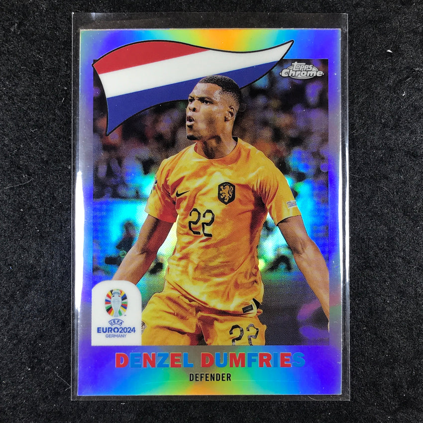2023-24 Topps Chrome UEFA Euro DENZEL DUMFRIES 1960 Topps Chrome Base #1