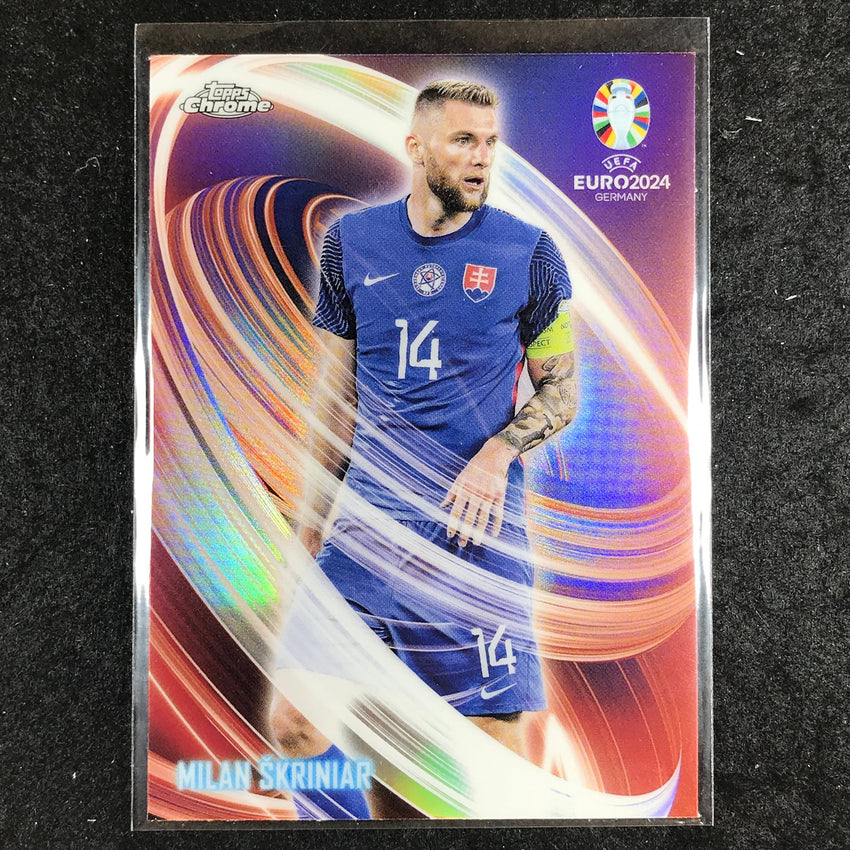 2023-24 Topps Chrome UEFA Euro MILAN SKRINIAR Neon Nations Base #1