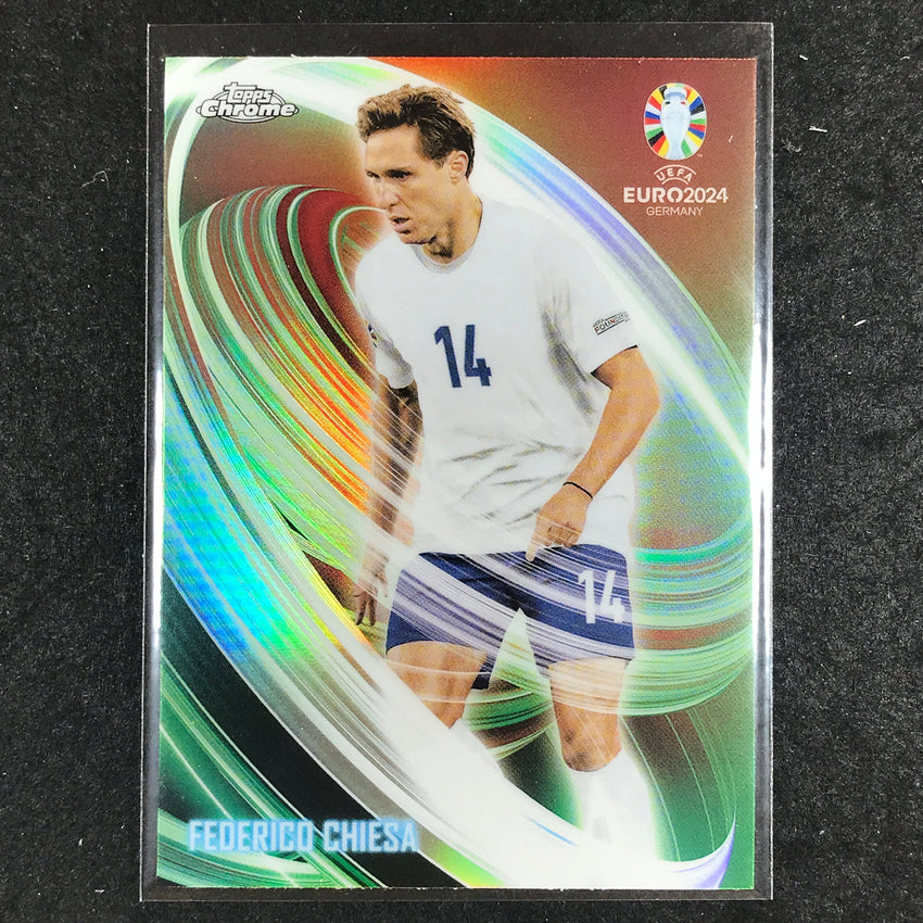 2023-24 Topps Chrome UEFA Euro FEDERICO CHIESA Neon Nations Base #2