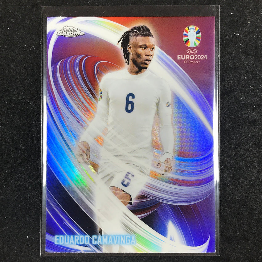 2023-24 Topps Chrome UEFA Euro EDUARDO CAMAVINGA Neon Nations Base #6