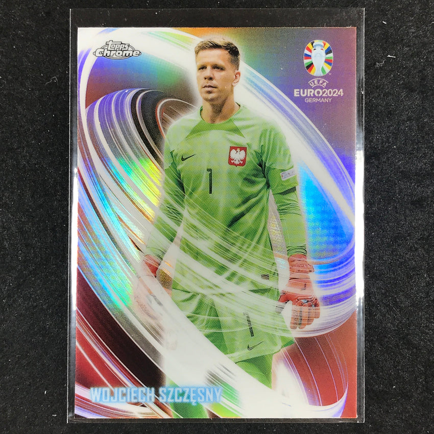 2023-24 Topps Chrome UEFA Euro WOJCIECH SZCZESNY Neon Nations Base #9