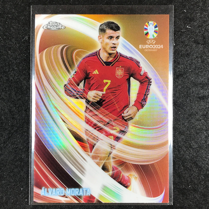 2023-24 Topps Chrome UEFA Euro ALVARO MORATA Neon Nations Base #14