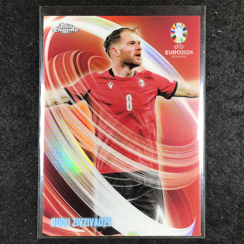 2023-24 Topps Chrome UEFA Euro BUDU ZIVZIVADZE Neon Nations Base #22