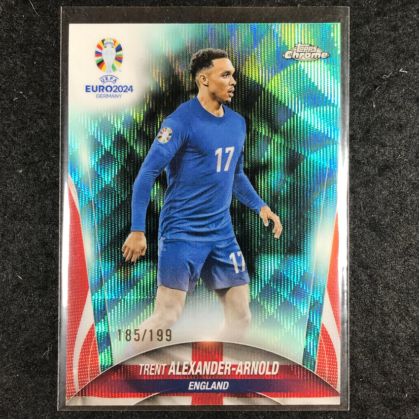 2023-24 Topps Chrome UEFA Euro TRENT ALEXANDER-ARNOLD Base Aqua Wave 185/199 #15