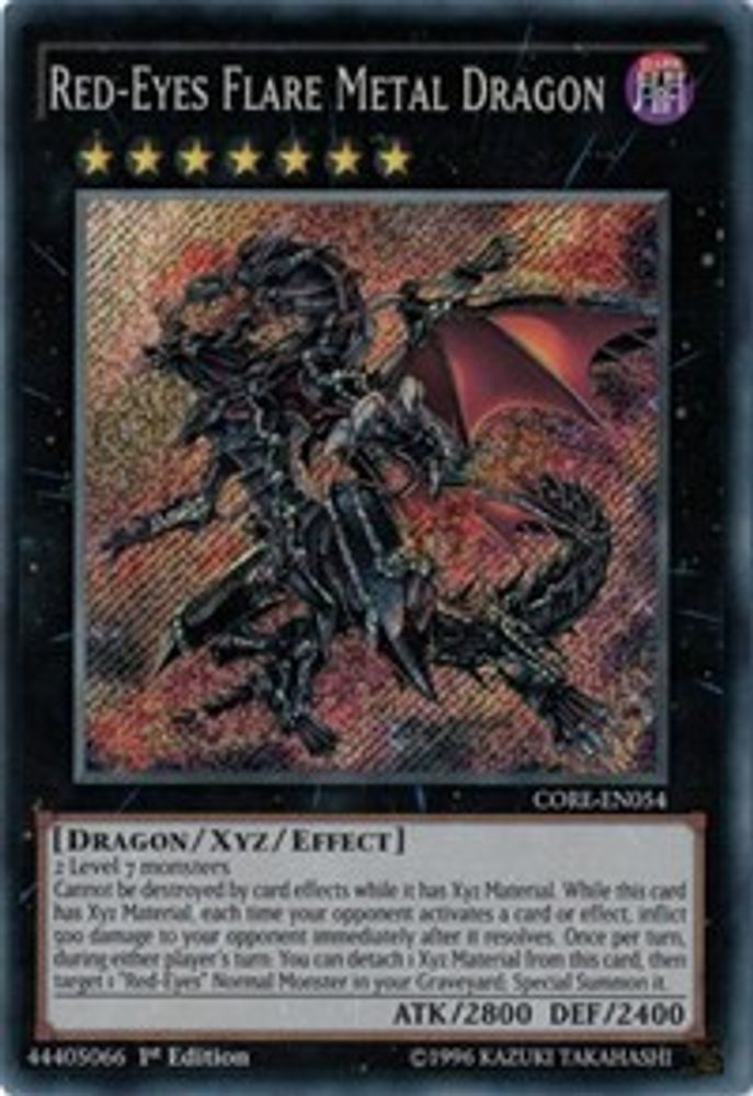 Red-Eyes Flare Metal Dragon - (CORE-EN054) - Secret Rare  1st Edition