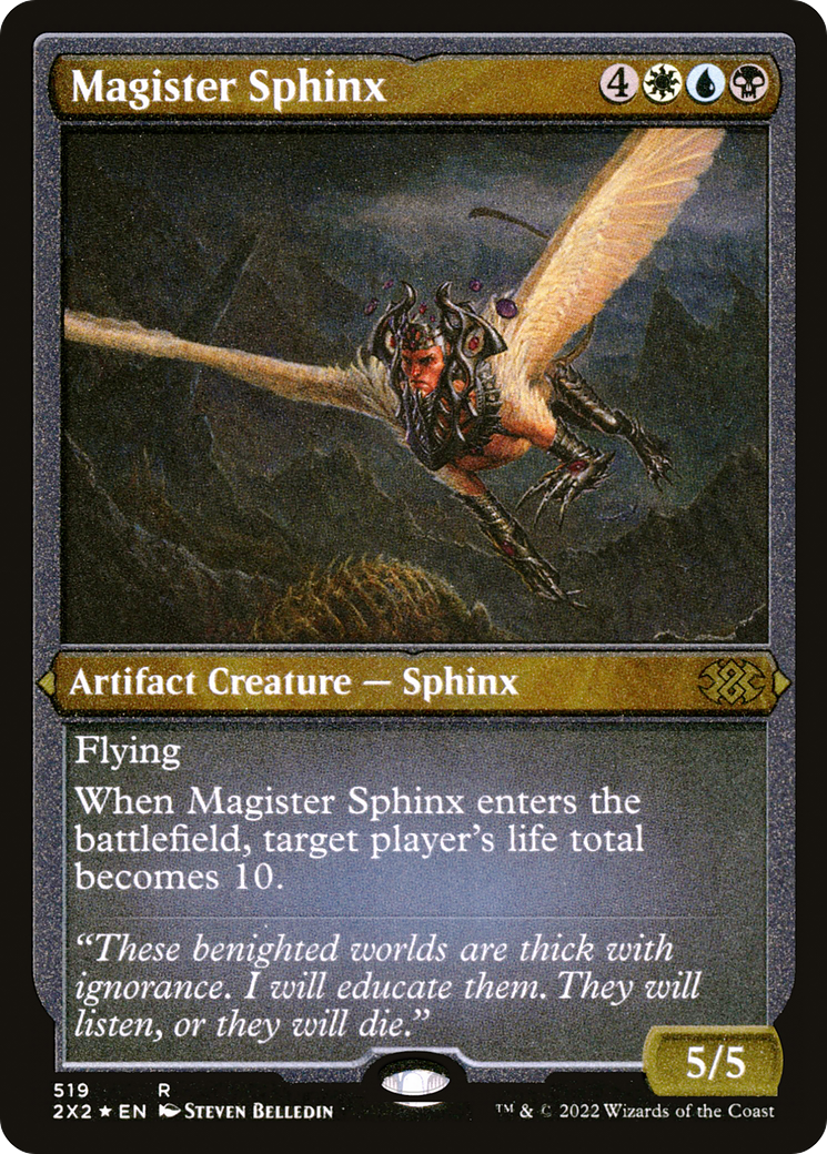 [ EF ] [FOIL] Magister Sphinx (Foil Etched) #519 - RARE 2X2 - Double Masters 2022