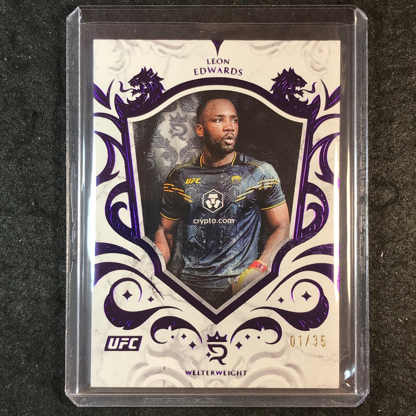 2025 Topps Royalty UFC LEON EDWARDS Base Purple 1/35 #39