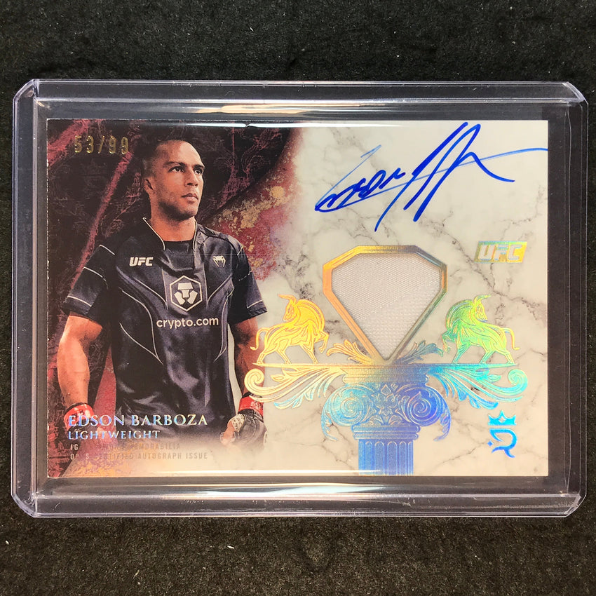 2025 Topps Royalty UFC EDSON BARBOZA Royalty Relic Signatures Auto 53/99