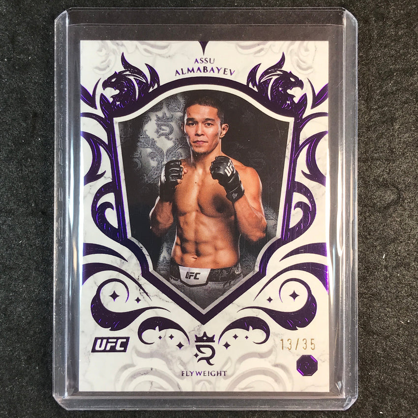 2025 Topps Royalty UFC ASSU ALMABAYEV Rookie Base Purple 13/35 #9