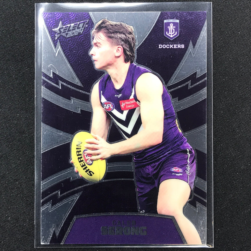 2024 Footy Stars Caleb Serong Luminous Thunderbolt 584/599 No 127