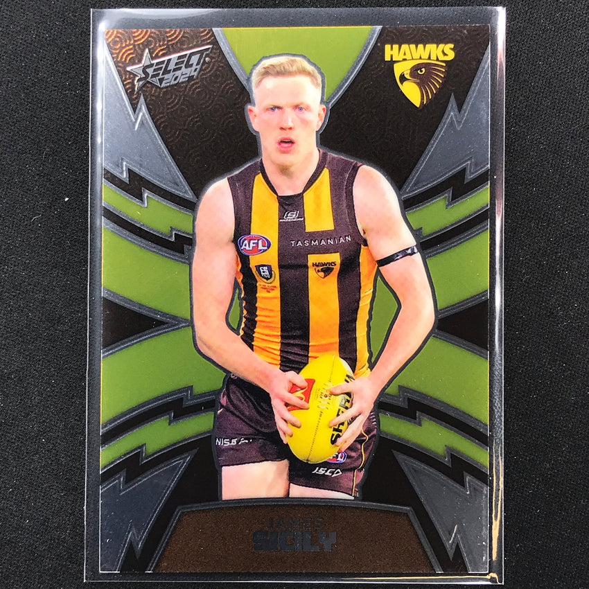 2024 Footy Stars James Sicily Luminous Thunderbolt 114/599 No 216