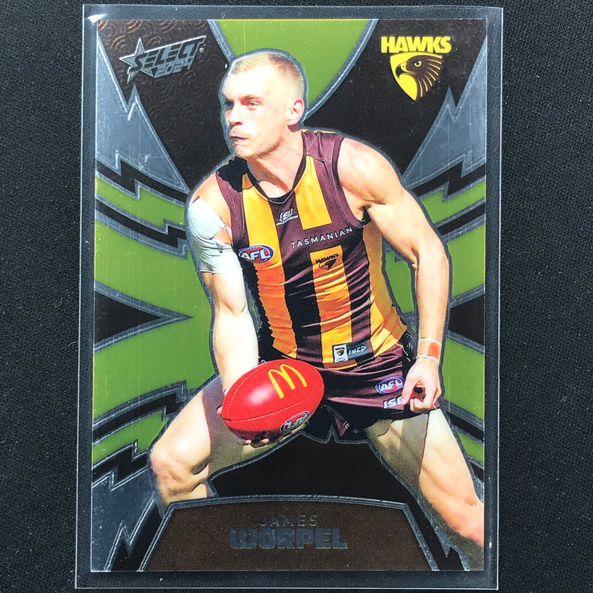 2024 Footy Stars James Worpel Luminous Thunderbolt 599/599 No 220