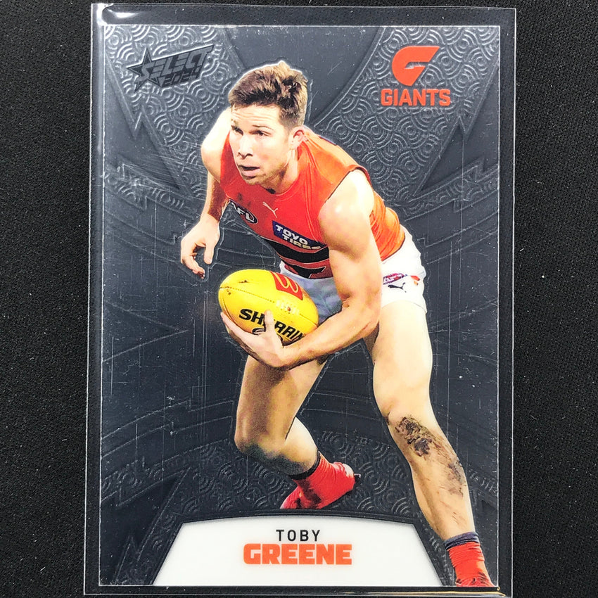 2024 Footy Stars Toby Greene Luminous Thunderbolt Refractor 30/299 No 76
