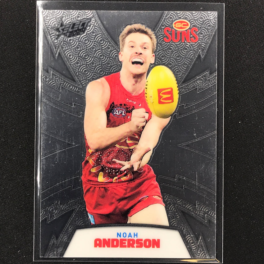 2024 Footy Stars Noah Anderson Luminous Thunderbolt Refractor 229/299 No 81