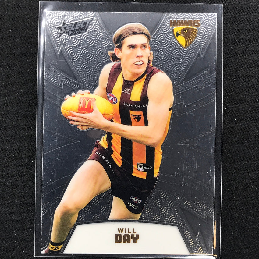 2024 Footy Stars Will Day Luminous Thunderbolt Refractor 75/299 No 91