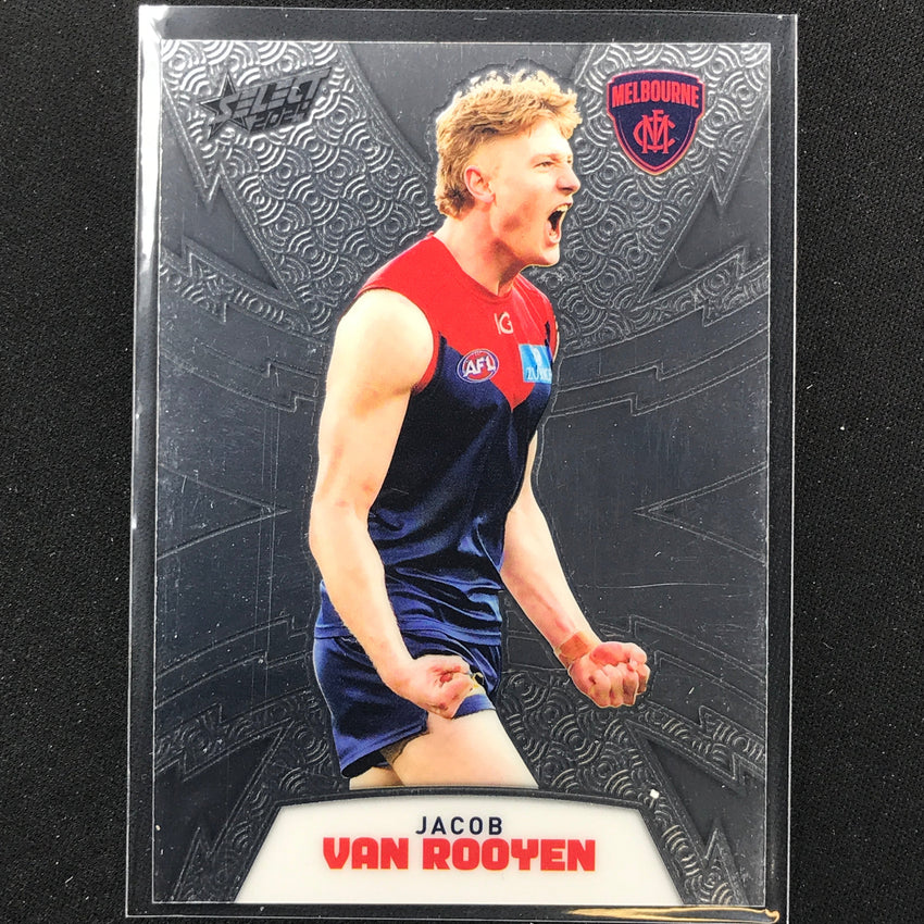 2024 Footy Stars Jacob Van Rooyen Luminous Thunderbolt Refractor 12/299 No 109