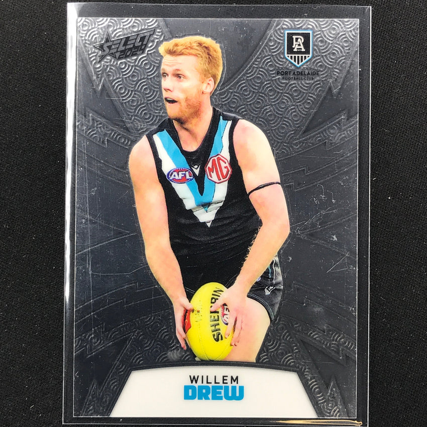 2024 Footy Stars Willem Drew Luminous Thunderbolt Refractor 50/299 No 123