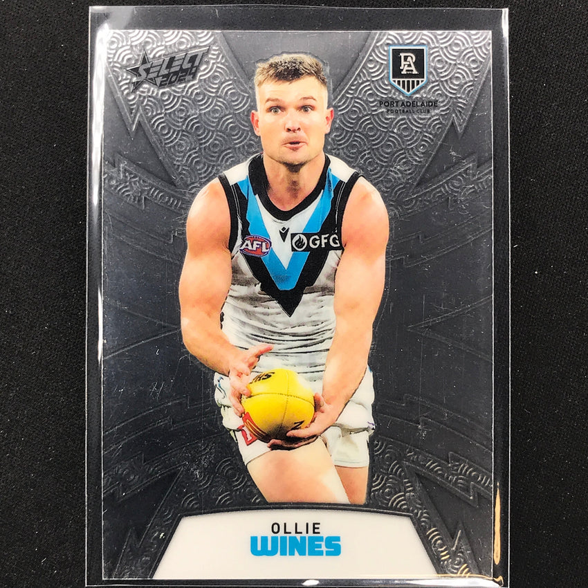 2024 Footy Stars Ollie Wines Luminous Thunderbolt Refractor 50/299 No 130