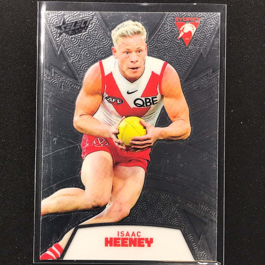 2024 Footy Stars Isaac Heeney Luminous Thunderbolt Refractor 102/299 No 155