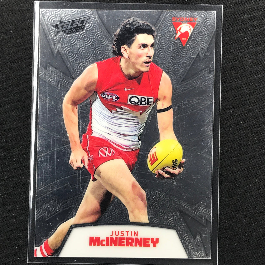 2024 Footy Stars Justin Mcinerney Luminous Thunderbolt Refractor 94/299 No 157