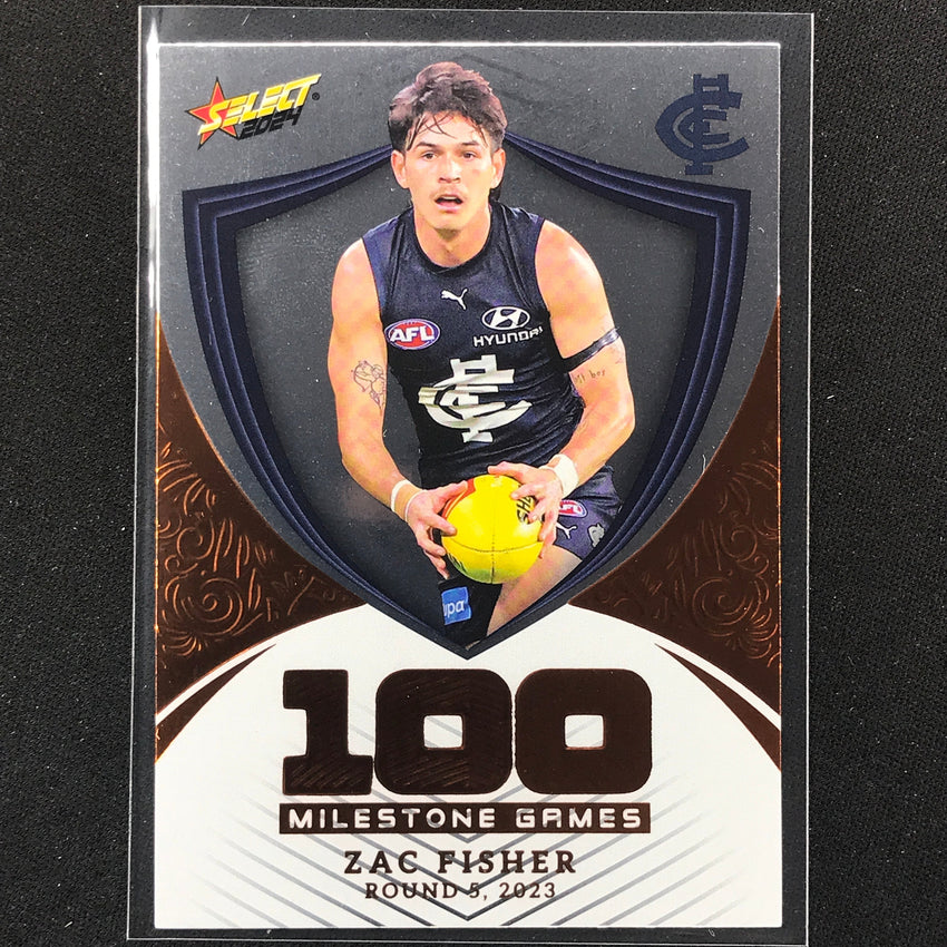 2024 Footy Stars Zac Fisher Milestone Games Hobby 17/240 No 14