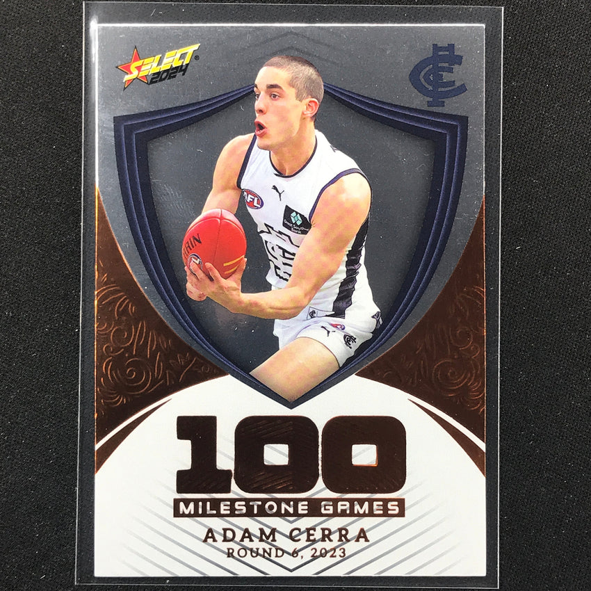 2024 Footy Stars Adam Cerra Milestone Games Hobby 72/240 No 15