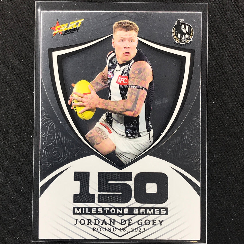2024 Footy Stars Jordan De Goey Milestone Games Hobby 24/240 No 24
