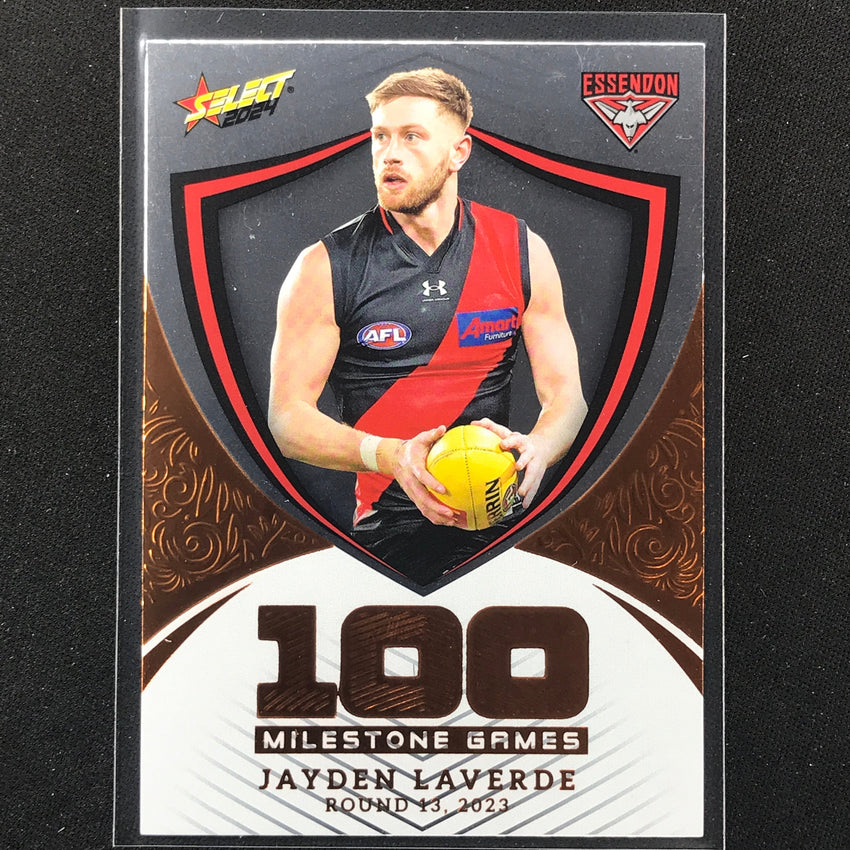 2024 Footy Stars Jayden Laverde Milestone Games Hobby 82/240 No 30
