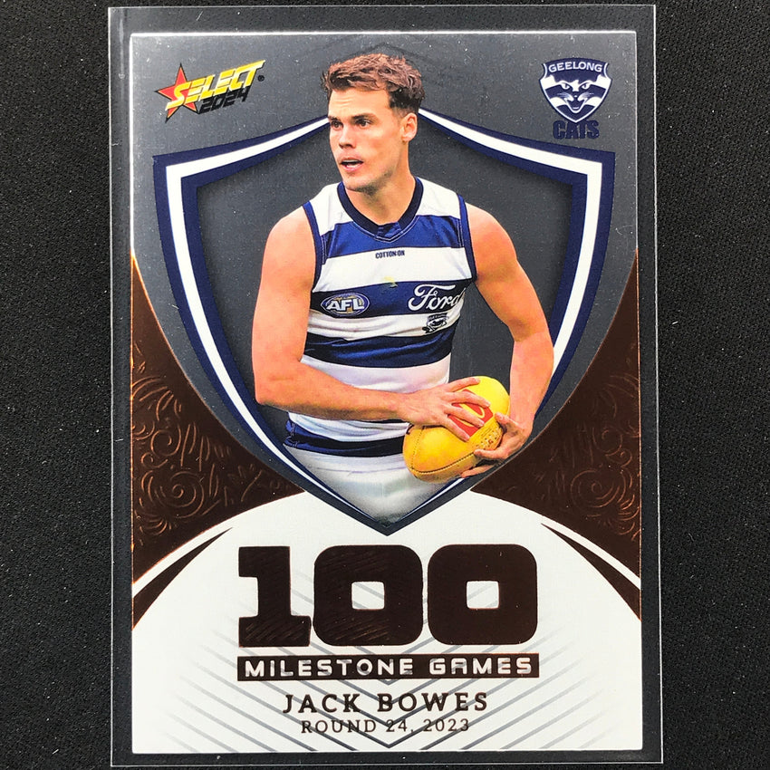 2024 Footy Stars Jack Bowes Milestone Games Hobby 158/240 No 42