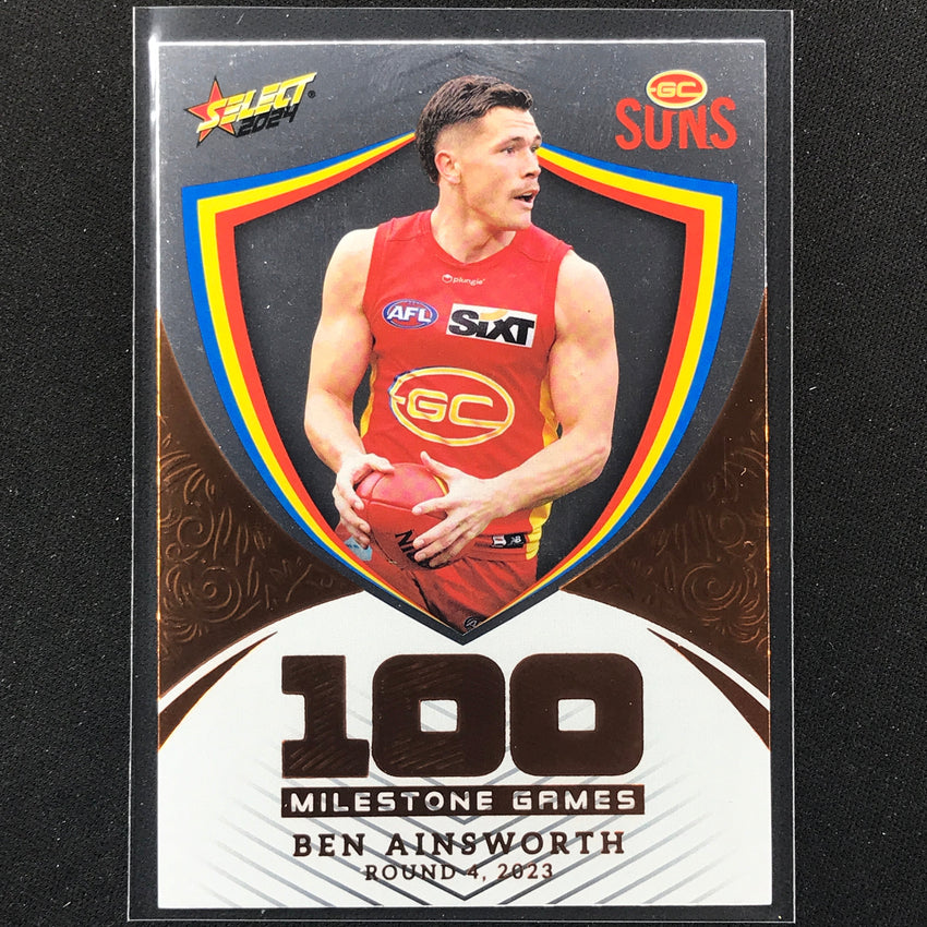 2024 Footy Stars Ben Ainsworth Milestone Games Hobby 5/240 #53