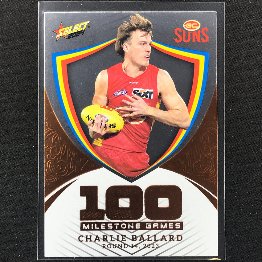 2024 Footy Stars Charlie Ballard Milestone Games Hobby 1/240 #56