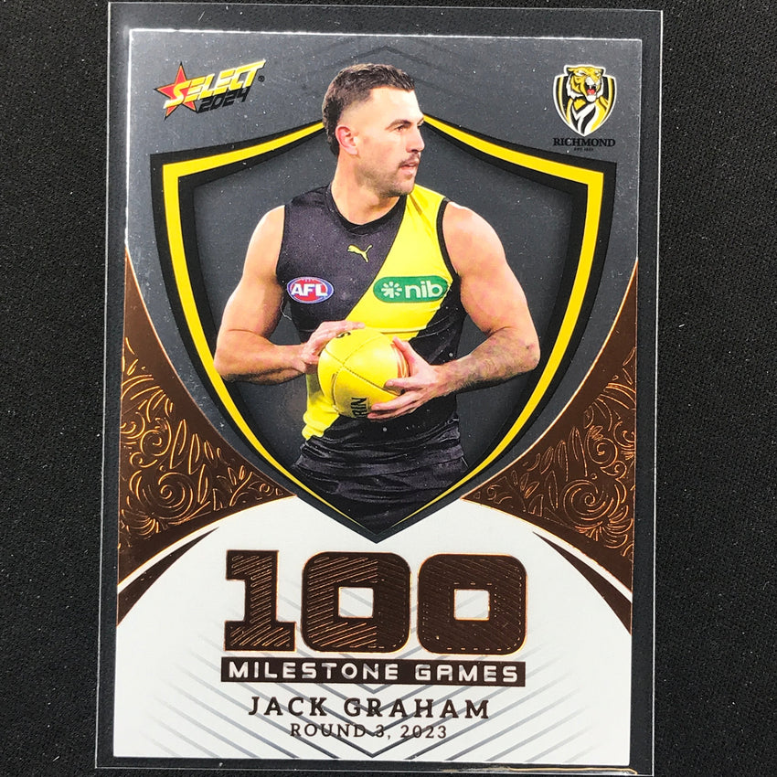 2024 Footy Stars Jack Graham Milestone Games Hobby 133/240 No 76