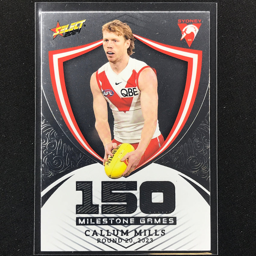 2024 Footy Stars Callum Mills Milestone Games Hobby 8/240 No 95
