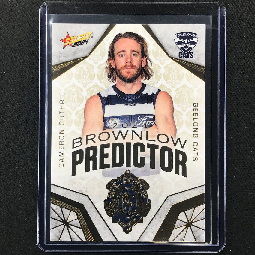 2024 Footy Stars Cameron Guthrie Brownlow Predictor Gold 34/315 No 40
