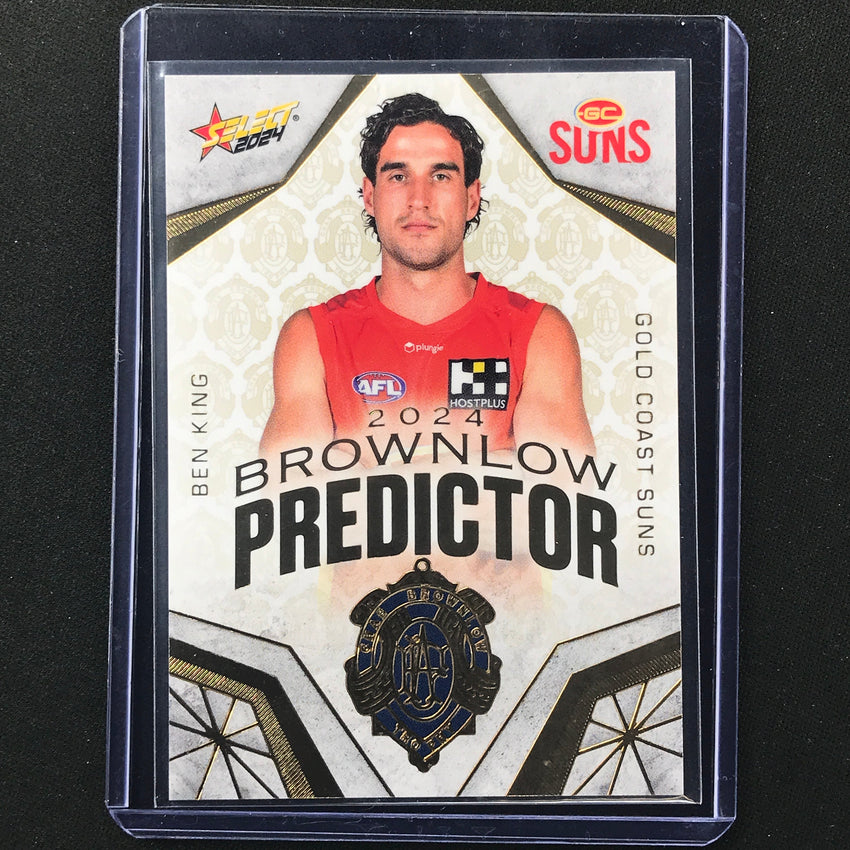 2024 Footy Stars Ben King Brownlow Predictor Gold 108/315 No 50