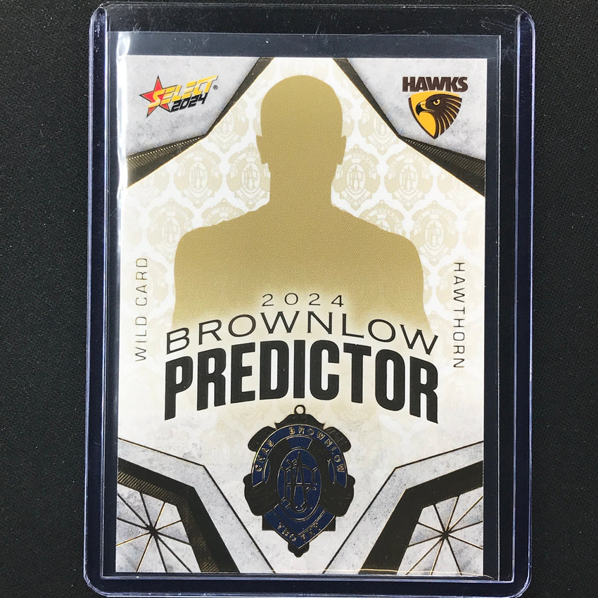 2024 Footy Stars Hawthorn Wild Card Brownlow Predictor Gold 202/315 No 60