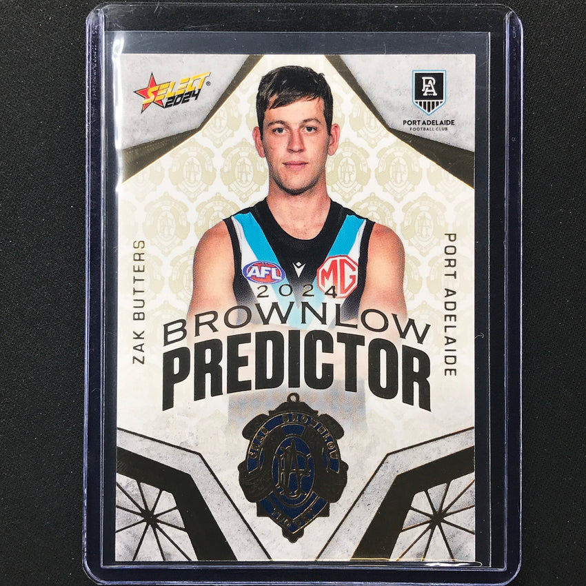 2024 Footy Stars Zak Butters Brownlow Predictor Gold 313/315 No 73