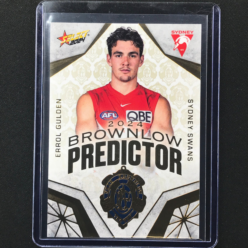 2024 Footy Stars Errol Gulden Brownlow Predictor Gold 93/315 No 91