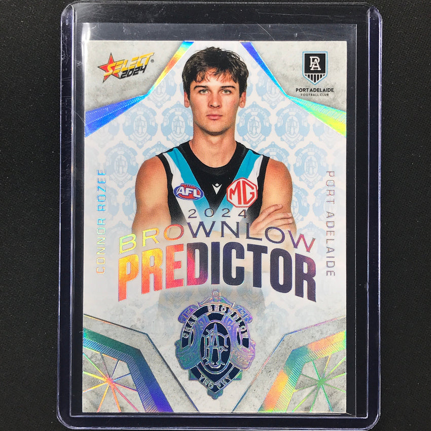 2024 Footy Stars Connor Rozee Brownlow Predictor Platinum 59/60 No 25