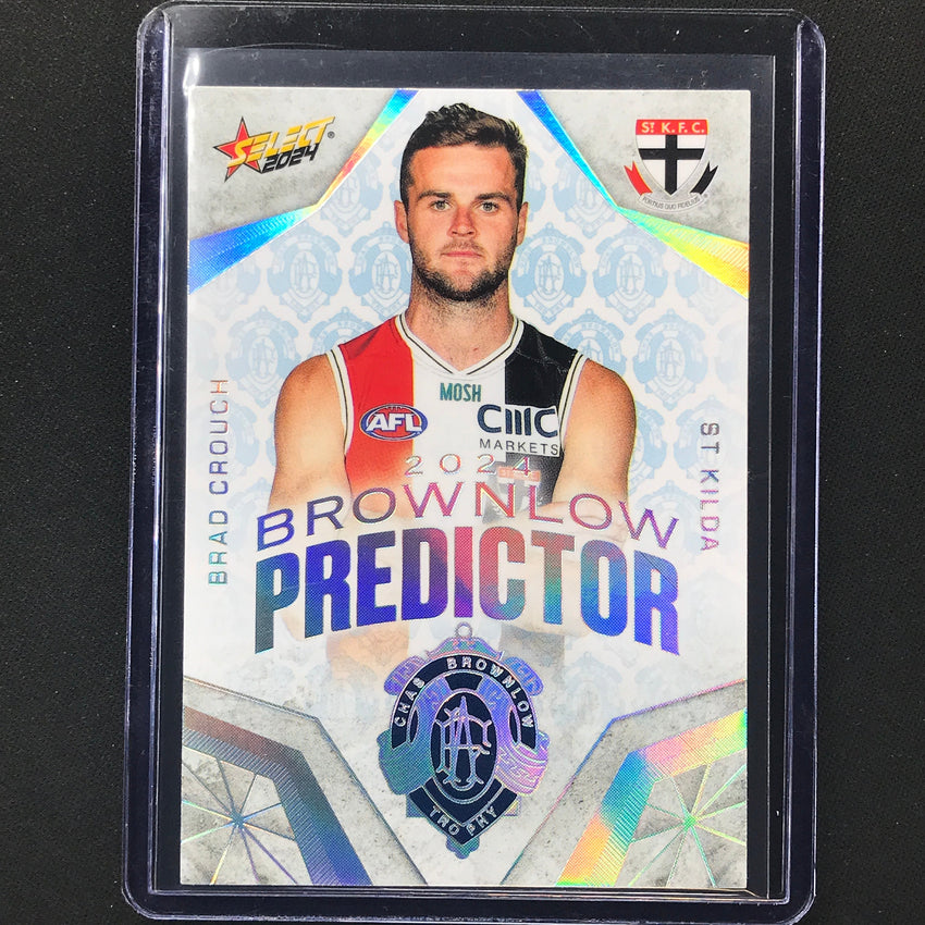 2024 Footy Stars Brad Crouch Brownlow Predictor Platinum 38/60 No 29