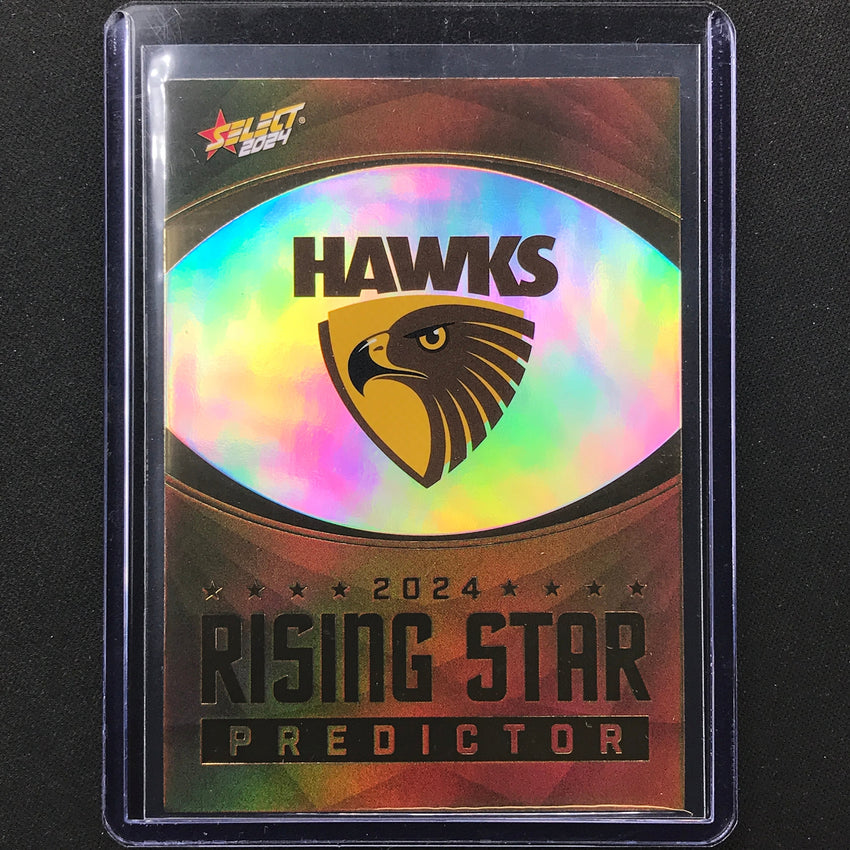 2024 Footy Stars HAWTHORN Rising Star Predictor Gold 57/315