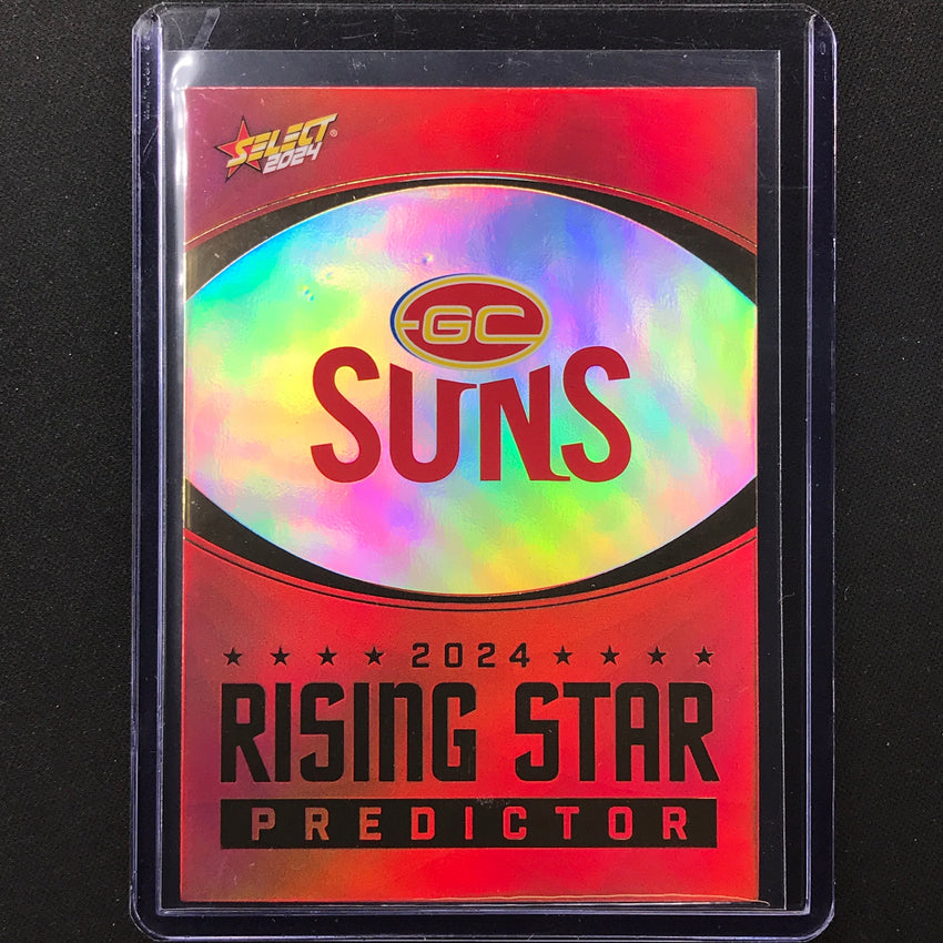 2024 Footy Stars Gold Coast Suns Rising Star Predictor Gold 24/315